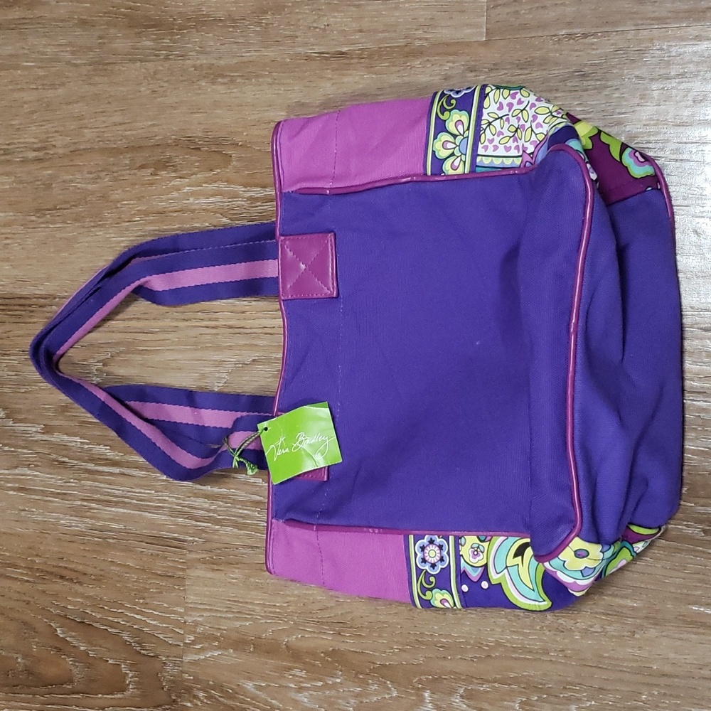 NWT Vera Bradley Small Colorblock Tote Heather Paisley Print Colorful Casual